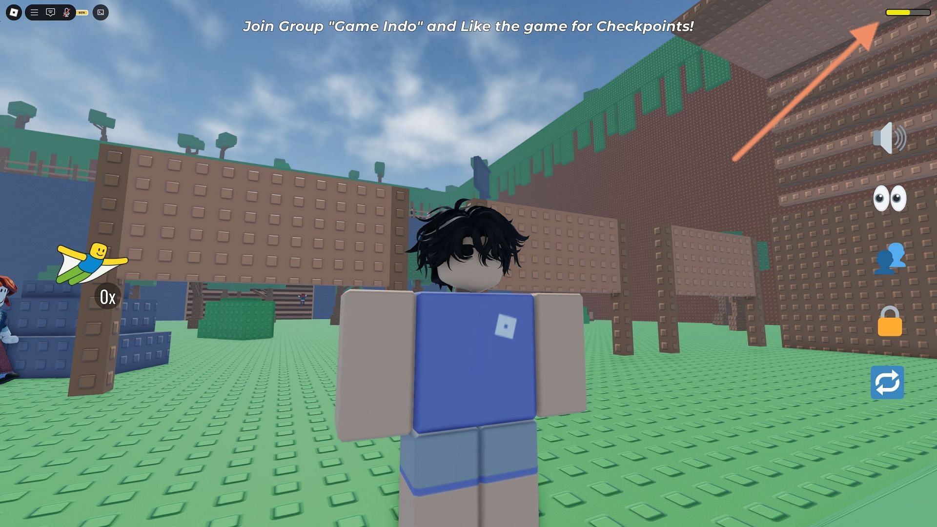 Keep track of your health in Glide Tower (Image via Roblox)